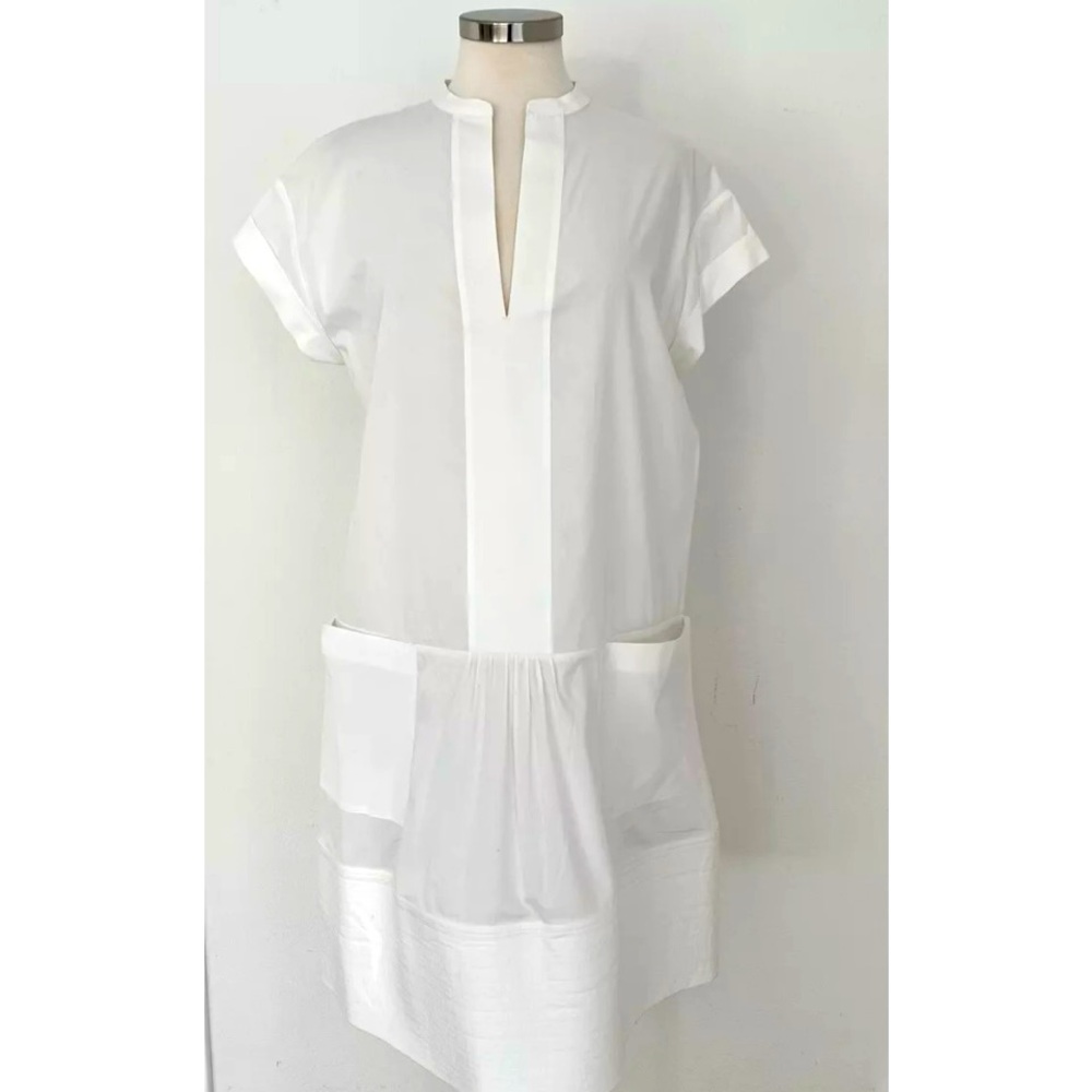 VINCE WHITE POPLIN DRESS/SHIRT